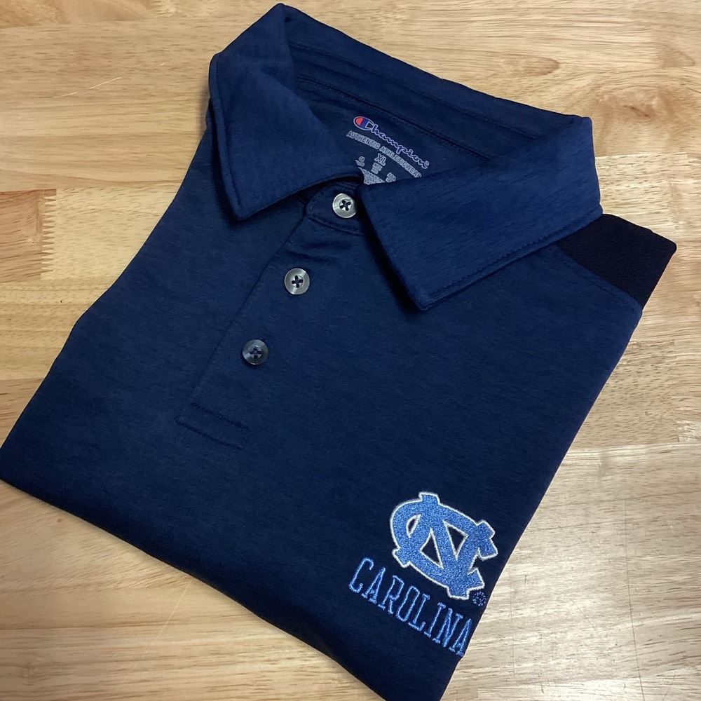 Mens Champion UNC TarHeels‎ Short Sleeve Performance Golf Polo- XL